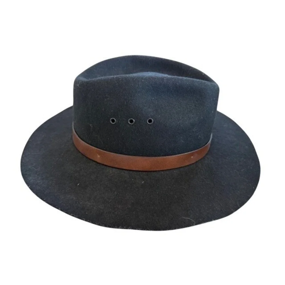 Dorfman Pacific Black Wool Felt Cowboy Hat XLarge Outdoor Rancher Style WPL 4384